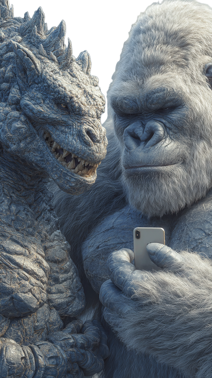 Godzilla And Kong Vinyl Car Decal Sticker – Waterproof & UV-Resistant 4.8533333333333335"