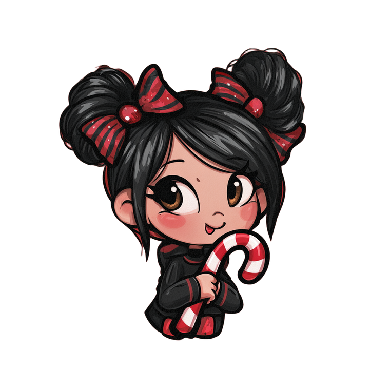 Mischievous Candy Girl V2 Vinyl Car Decal Sticker – Waterproof & UV-Resistant 3.4133333333333336"
