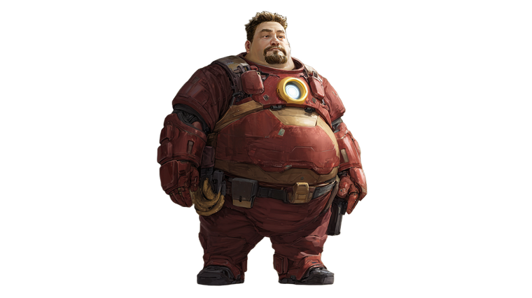 Obese Iron Man V3 Vinyl Car Decal Sticker – Waterproof & UV-Resistant 2.72"