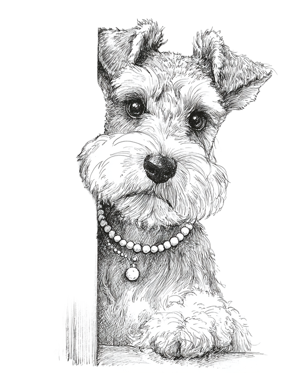 Schnauzer Puppy Peeking V2 Vinyl Car Decal Sticker – Waterproof & UV-Resistant 8.0"