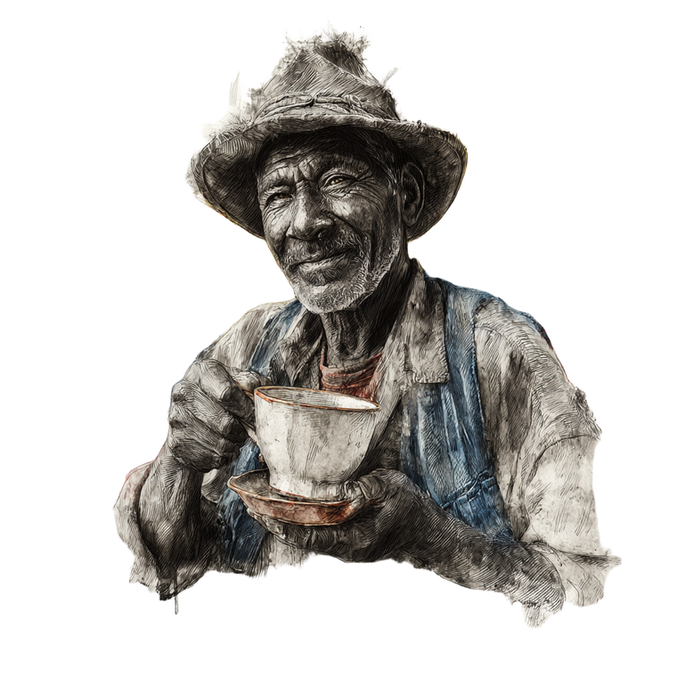 Colombian Coffee Farmer V2 Vinyl Car Decal Sticker – Waterproof & UV-Resistant 3.4133333333333336"
