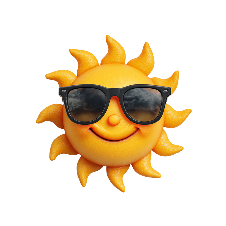 Smiling Sun Icon Vinyl Car Decal Sticker – Waterproof & UV-Resistant 3.4133333333333336"
