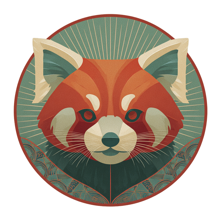 Red Panda Art V4 Vinyl Car Decal Sticker – Waterproof & UV-Resistant 3.4133333333333336"
