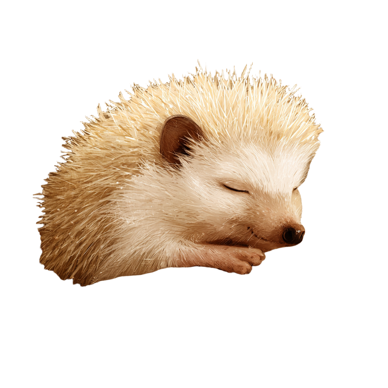 Sleeping Baby Hedgehog Vinyl Car Decal Sticker – Waterproof & UV-Resistant 3.4133333333333336"
