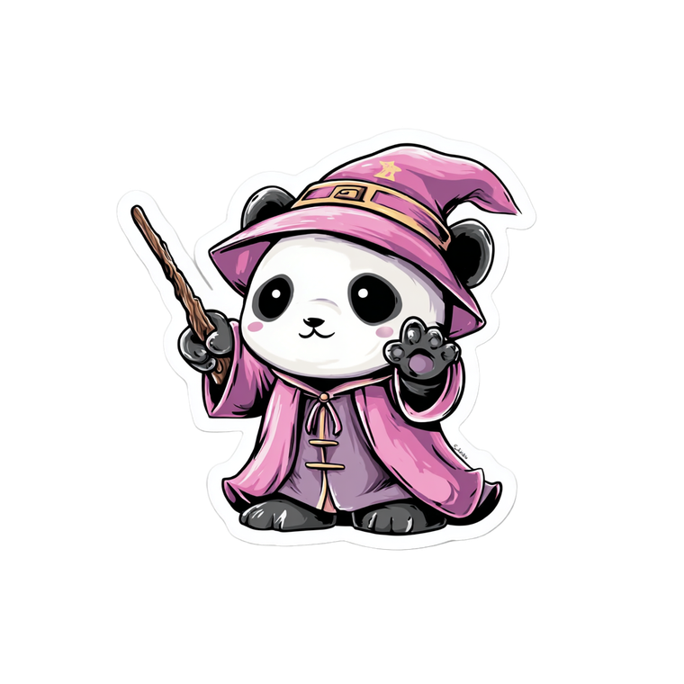 Wizard Panda Sticker Vinyl Car Decal Sticker – Waterproof & UV-Resistant 3.4133333333333336"