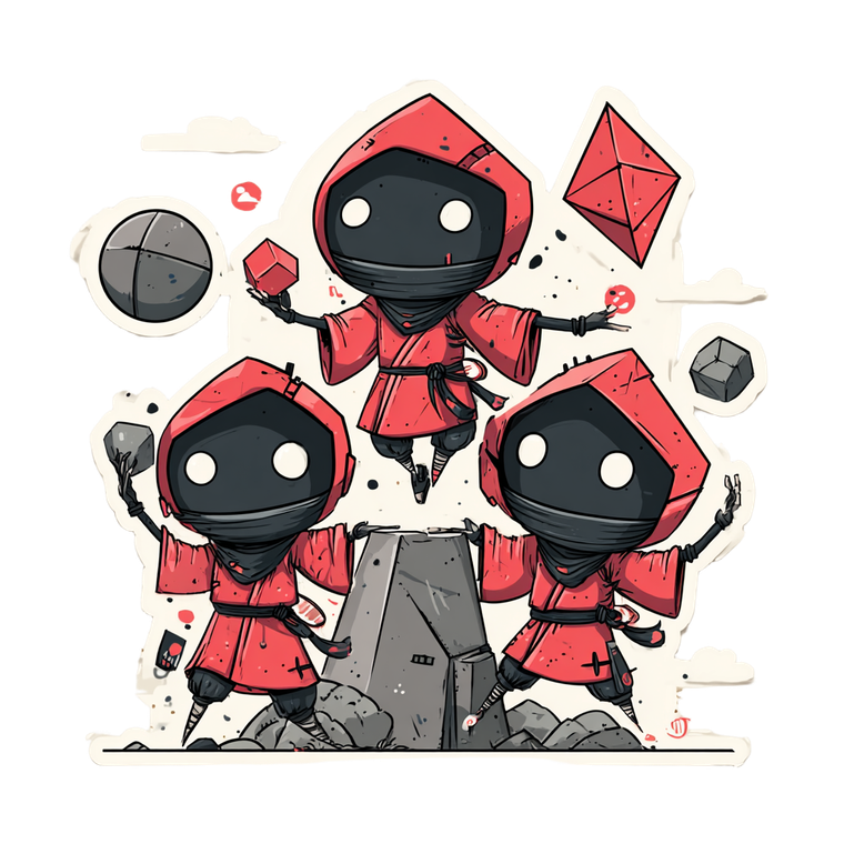 Friendly Ninja Juggler Vinyl Car Decal Sticker – Waterproof & UV-Resistant 6.826666666666667"