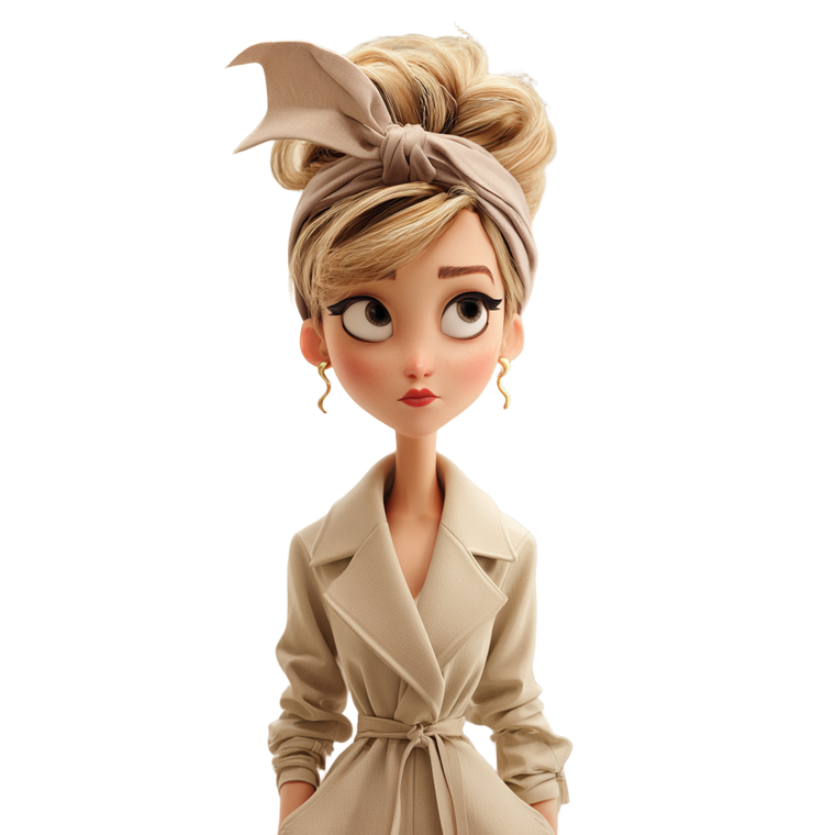 Charming Cartoon Heroine V2 Vinyl Car Decal Sticker – Waterproof & UV-Resistant 3.4133333333333336"