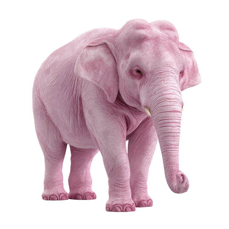 Pink Elephant V5 Vinyl Car Decal Sticker – Waterproof & UV-Resistant 6.826666666666667"