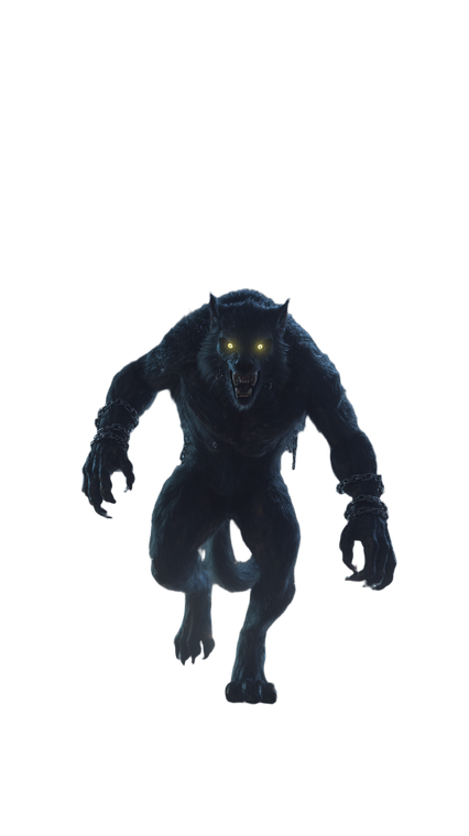 Monstrous Werewolf Chase Vinyl Car Decal Sticker – Waterproof & UV-Resistant 9.706666666666667"