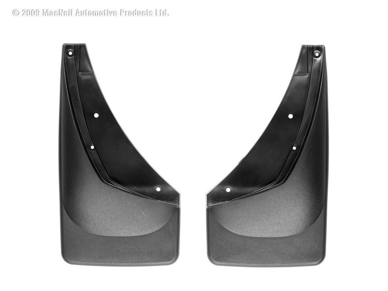 Ultimate Protection Mud Flaps | Direct-Fit Contoured Set of 2 | Black Thermoplastic | QuickTurn Fastening