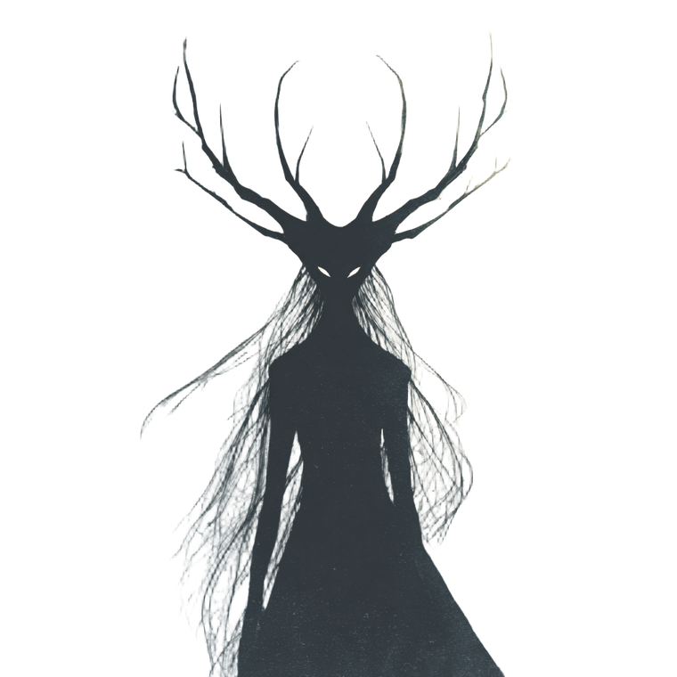 Eerie Forest Spirit Vinyl Car Decal Sticker – Waterproof & UV-Resistant 6.826666666666667"