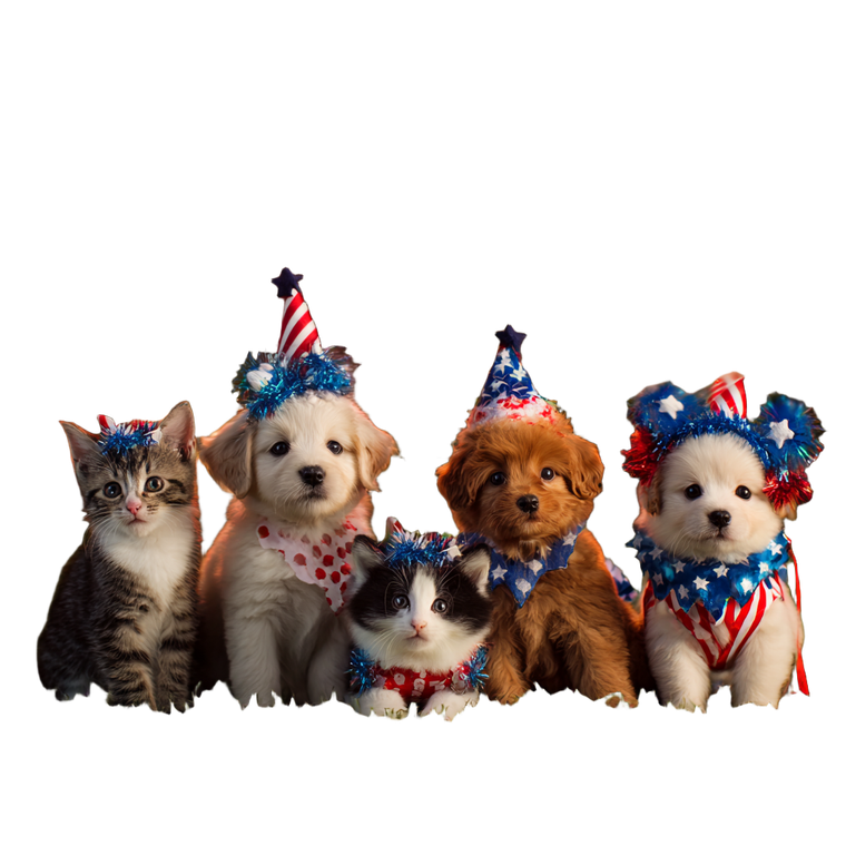 Patriotic Pets Celebration Vinyl Car Decal Sticker – Waterproof & UV-Resistant 6.826666666666667"