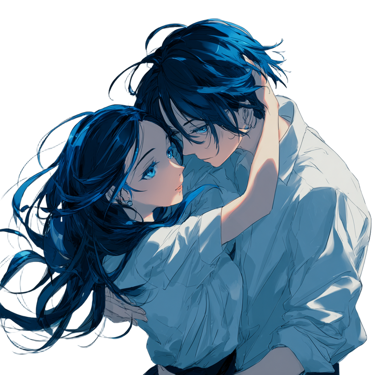 Anime Couple Dancing V2 Vinyl Car Decal Sticker – Waterproof & UV-Resistant 3.4133333333333336"