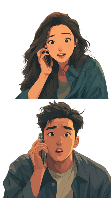 Dramatic Phone Call V2 Vinyl Car Decal Sticker – Waterproof & UV-Resistant 4.8533333333333335"