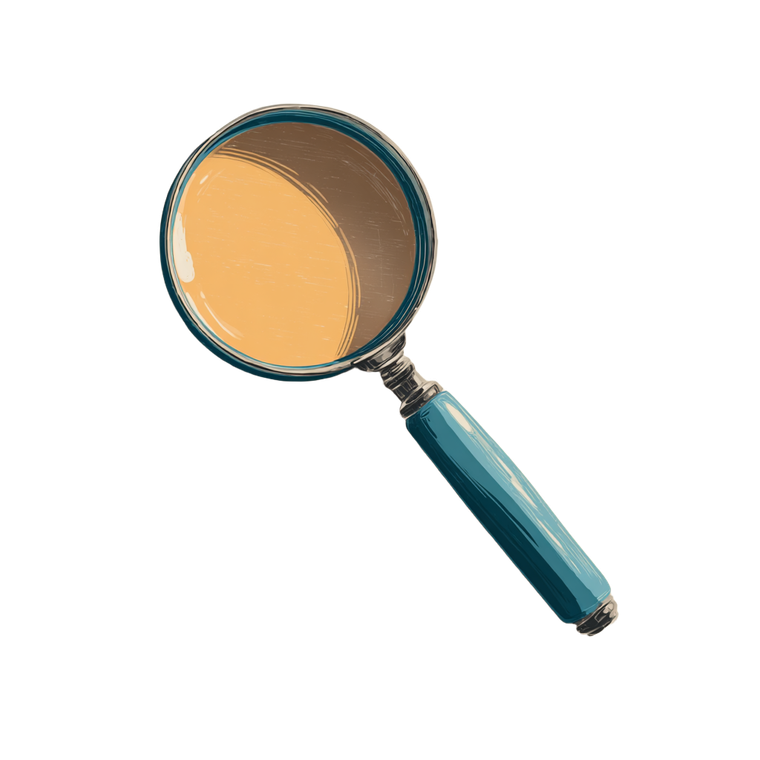 Retro Magnifying Glass Vinyl Car Decal Sticker – Waterproof & UV-Resistant 6.826666666666667"