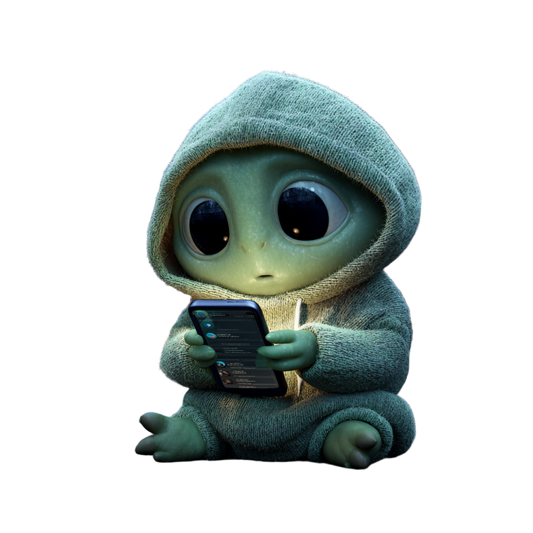 Green Alien Chatting Vinyl Car Decal Sticker – Waterproof & UV-Resistant 3.4133333333333336"