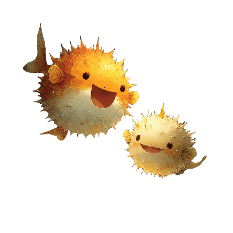 Pufferfish Family Vinyl Car Decal Sticker – Waterproof & UV-Resistant 6.826666666666667"