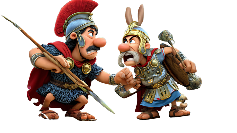 Asterix Vs Romans Vinyl Car Decal Sticker – Waterproof & UV-Resistant 2.72"