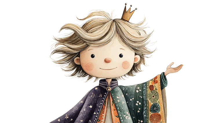 Fairytale Prince Illustration Vinyl Car Decal Sticker – Waterproof & UV-Resistant 2.72"