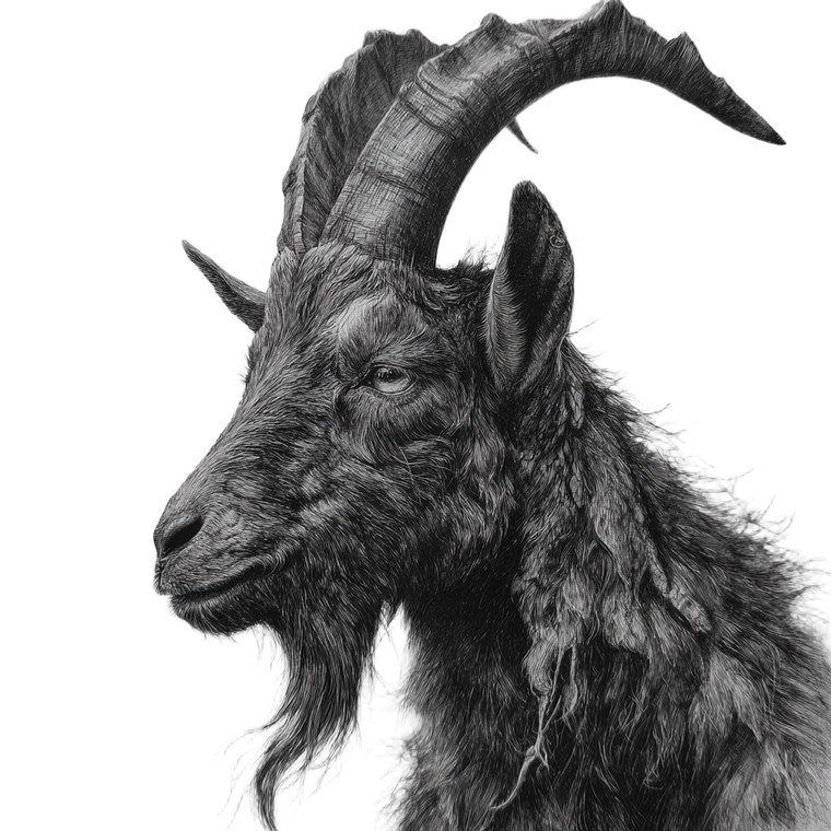 Baphomet Drawing Vinyl Car Decal Sticker – Waterproof & UV-Resistant 3.4133333333333336"