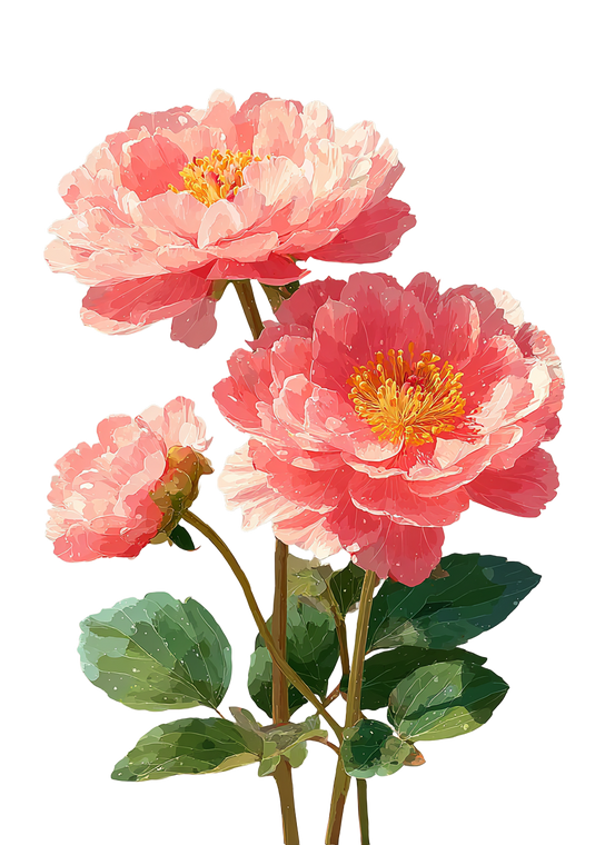 Hands Holding Peonies Vinyl Car Decal Sticker – Waterproof & UV-Resistant 4.32"