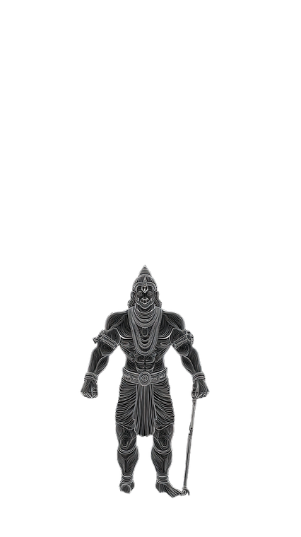 Lord Hanuman Forest Vinyl Car Decal Sticker – Waterproof & UV-Resistant 9.706666666666667"