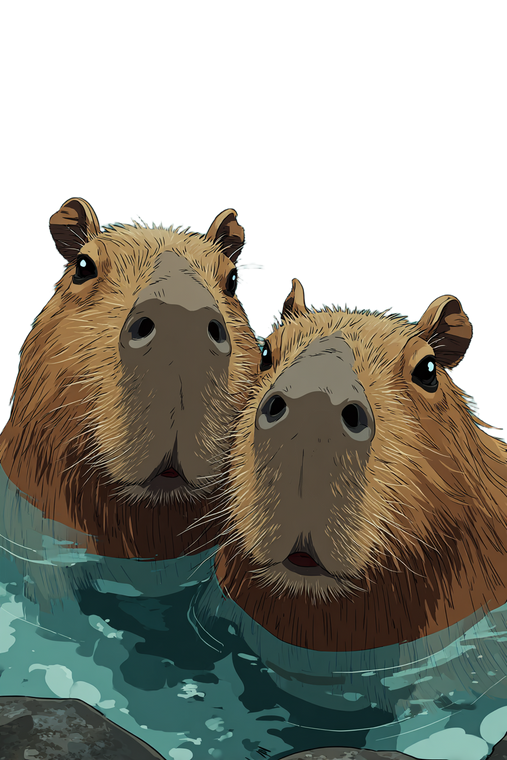 Judging Capybaras Vinyl Car Decal Sticker – Waterproof & UV-Resistant 4.4