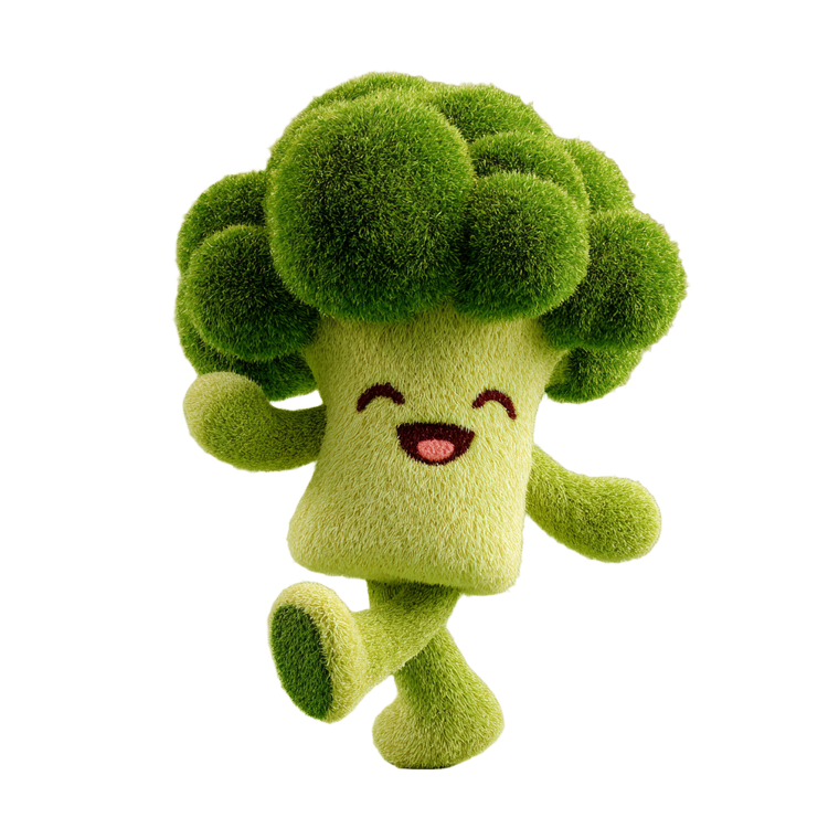 Happy Dancing Broccoli Vinyl Car Decal Sticker – Waterproof & UV-Resistant 6.826666666666667"