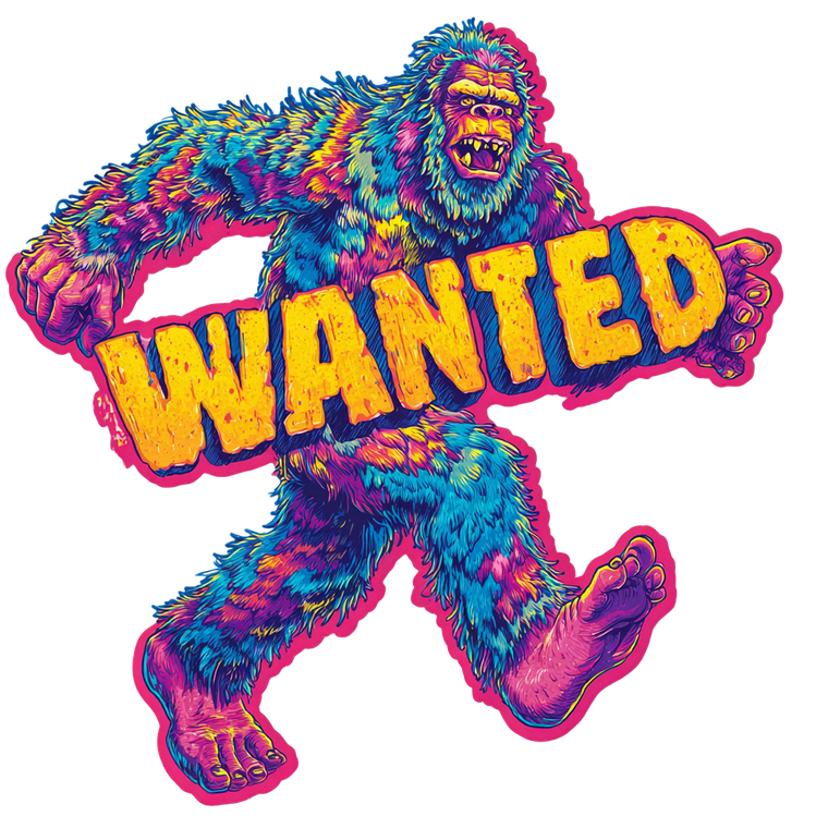 Psychedelic Sasquatch Sticker Vinyl Car Decal Sticker – Waterproof & UV-Resistant 3.4133333333333336"