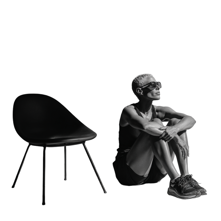 Athlete Seated Vinyl Car Decal Sticker – Waterproof & UV-Resistant 6.826666666666667"