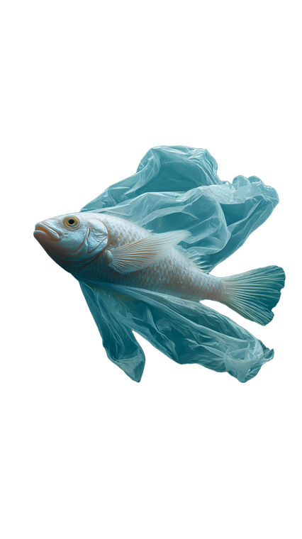 Fish-Shaped Bag V4 Vinyl Car Decal Sticker – Waterproof & UV-Resistant 9.706666666666667"