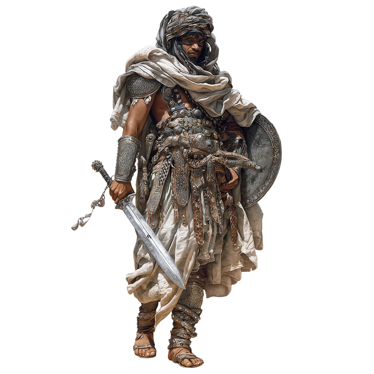 Arab Desert Warrior Vinyl Car Decal Sticker – Waterproof & UV-Resistant 3.4133333333333336"