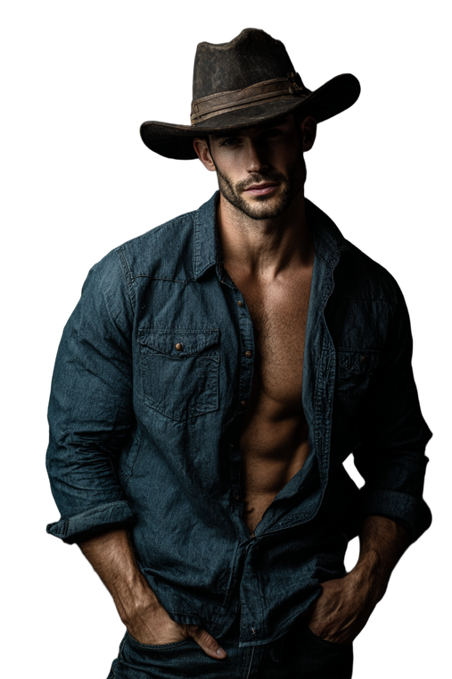 Handsome Cowboy Model Vinyl Car Decal Sticker – Waterproof & UV-Resistant 4.4