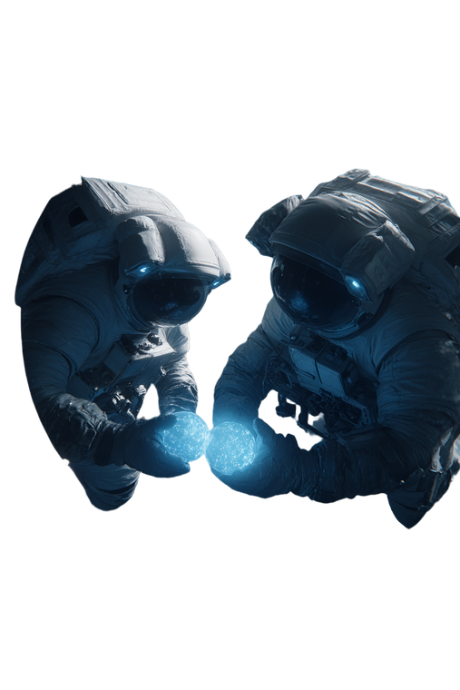 Astronauts Celebrating V2 Vinyl Car Decal Sticker – Waterproof & UV-Resistant 4.4