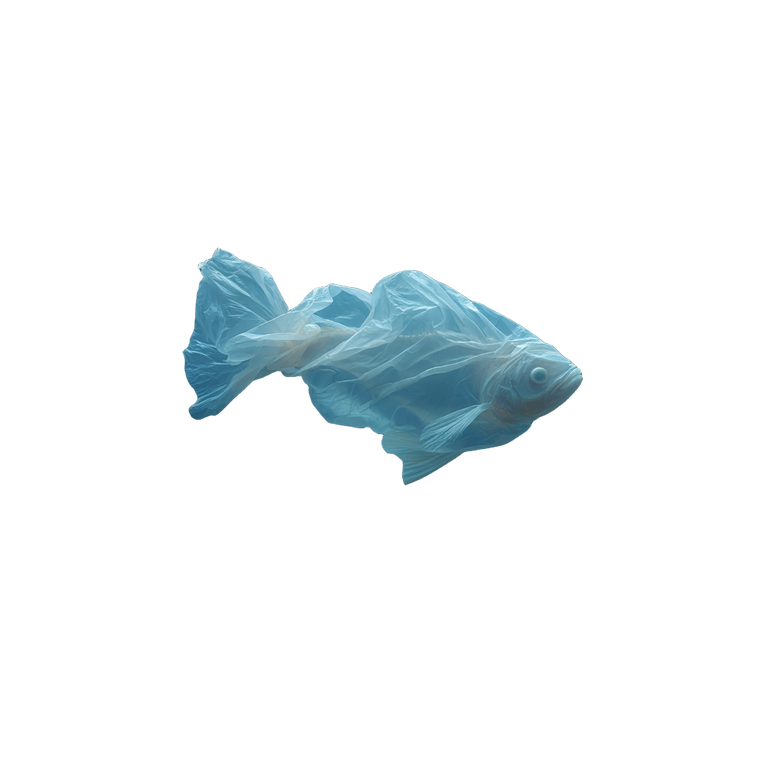 Fish-Shaped Bag V5 Vinyl Car Decal Sticker – Waterproof & UV-Resistant 3.4133333333333336"