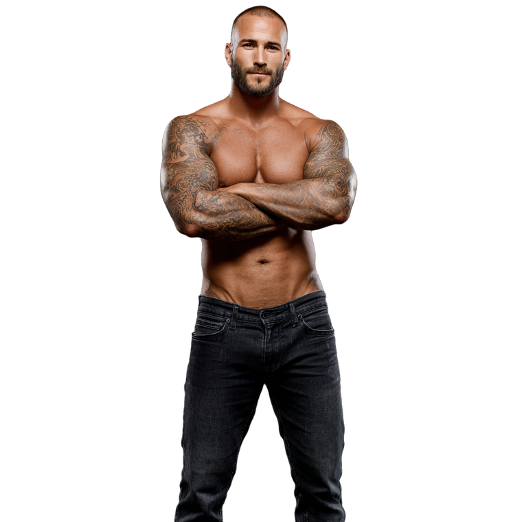 Muscular Tattooed Man V16 Vinyl Car Decal Sticker – Waterproof & UV-Resistant 6.826666666666667"