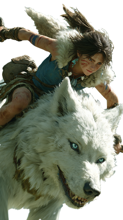 Wolf Rider Girl V5 Vinyl Car Decal Sticker – Waterproof & UV-Resistant 4.8533333333333335"