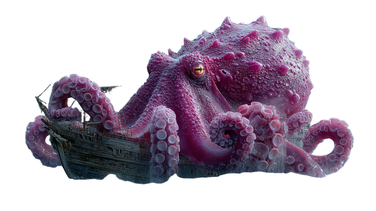 Pink Kraken Attack Vinyl Car Decal Sticker – Waterproof & UV-Resistant 5.4