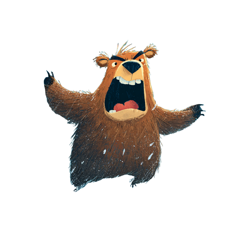 Angry Snow Bear Vinyl Car Decal Sticker – Waterproof & UV-Resistant 3.4133333333333336"
