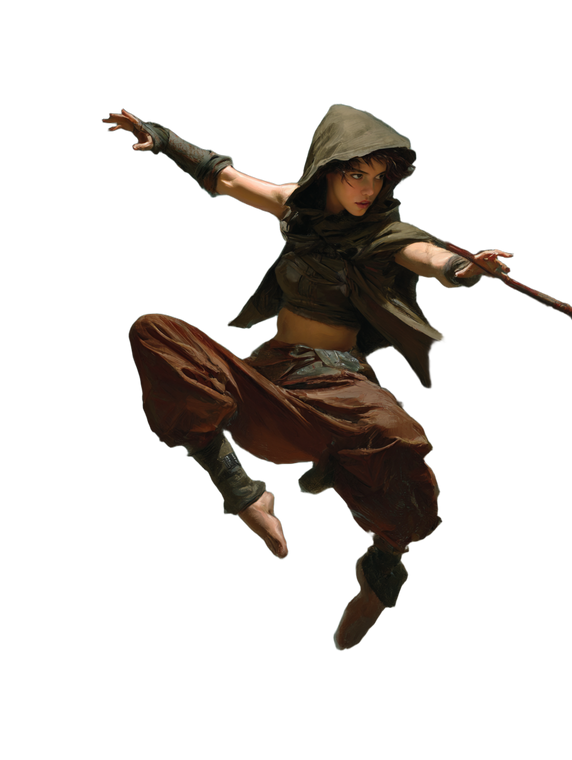 Dynamic Hooded Monk Vinyl Car Decal Sticker – Waterproof & UV-Resistant 4.1066666666666665"