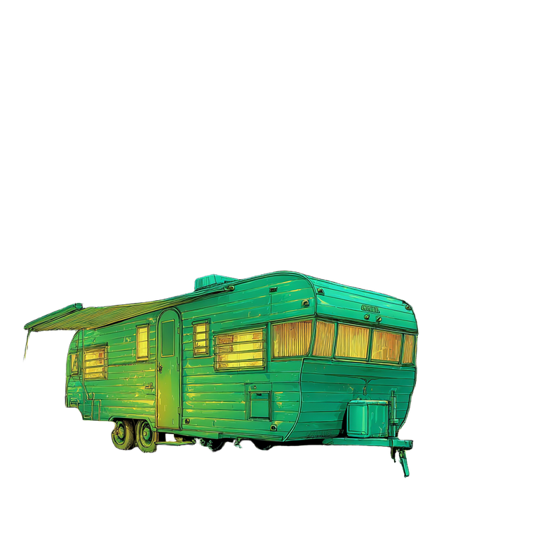 Green Neon Rv Vinyl Car Decal Sticker – Waterproof & UV-Resistant 3.4133333333333336"