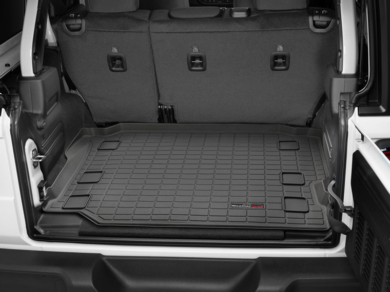 Custom Fit Black Cargo Area Liner for Jeep Wrangler JL | Raised Edges, Non-Skid | Interior Protection & Easy Cleanup