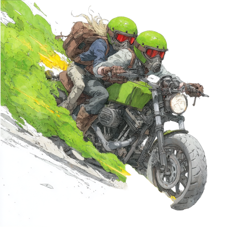 Motorcycle Couple Art Vinyl Car Decal Sticker – Waterproof & UV-Resistant 6.826666666666667"