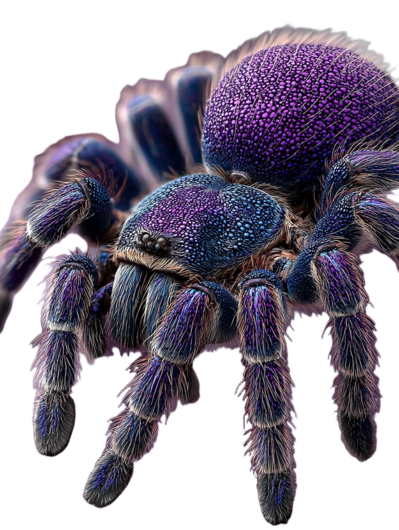 Giant Purple Tarantula Vinyl Car Decal Sticker – Waterproof & UV-Resistant 4.1066666666666665"