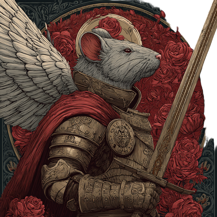 Rat Paladin Portrait Vinyl Car Decal Sticker – Waterproof & UV-Resistant 3.4133333333333336"