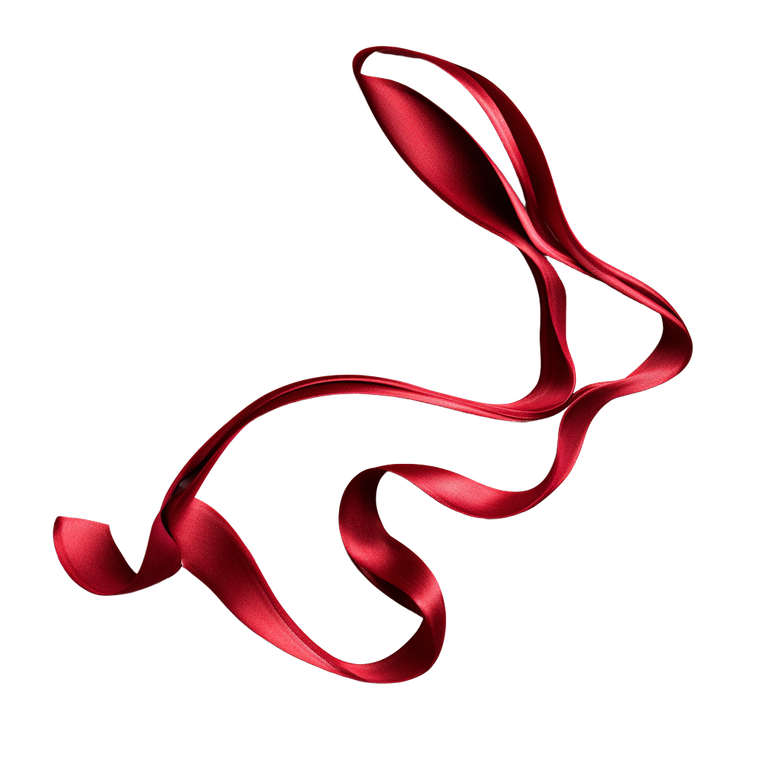 Ribbon Rabbit Vinyl Car Decal Sticker – Waterproof & UV-Resistant 6.826666666666667"