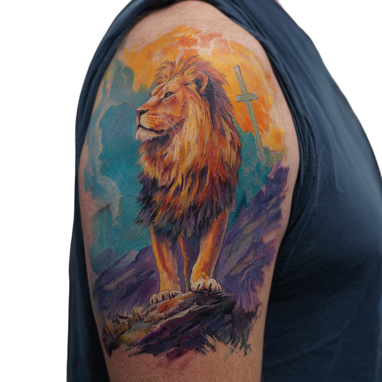 Lion Of Judah Tattoo Vinyl Car Decal Sticker – Waterproof & UV-Resistant 6.826666666666667"