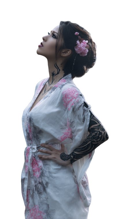 Kimono Woman V5 Vinyl Car Decal Sticker – Waterproof & UV-Resistant 4.8533333333333335"