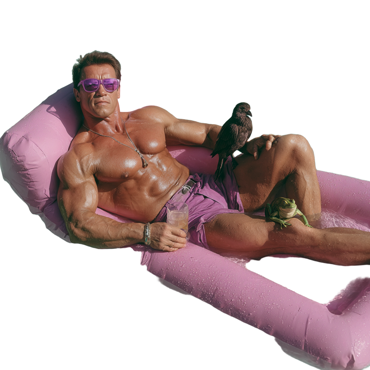 Arnold On Pink Mat Vinyl Car Decal Sticker – Waterproof & UV-Resistant 3.4133333333333336"