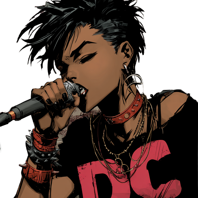 Punk Rock Vocalist V3 Vinyl Car Decal Sticker – Waterproof & UV-Resistant 3.4133333333333336"